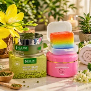 Acne Combo (Mung Bean Paste Mask+ Rainbow Soap+ Face Massage Cream)